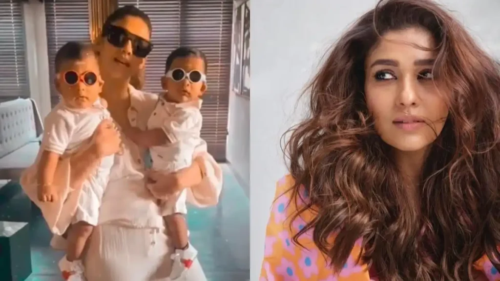 Tell me that I am back Nayanthara gave a mass entry with twins Video going viral on the internet read it now