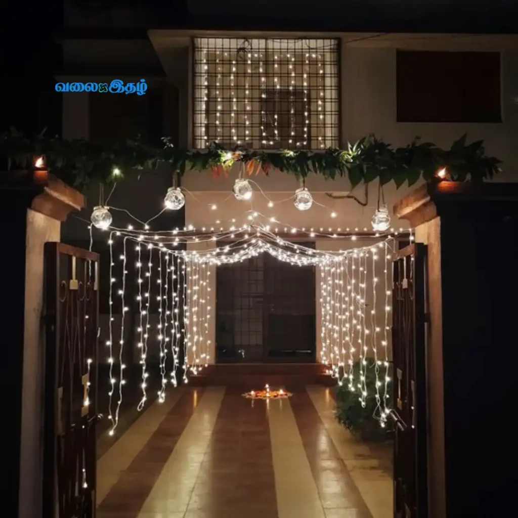 Diwali Home Lights Decoration HD Image 2023