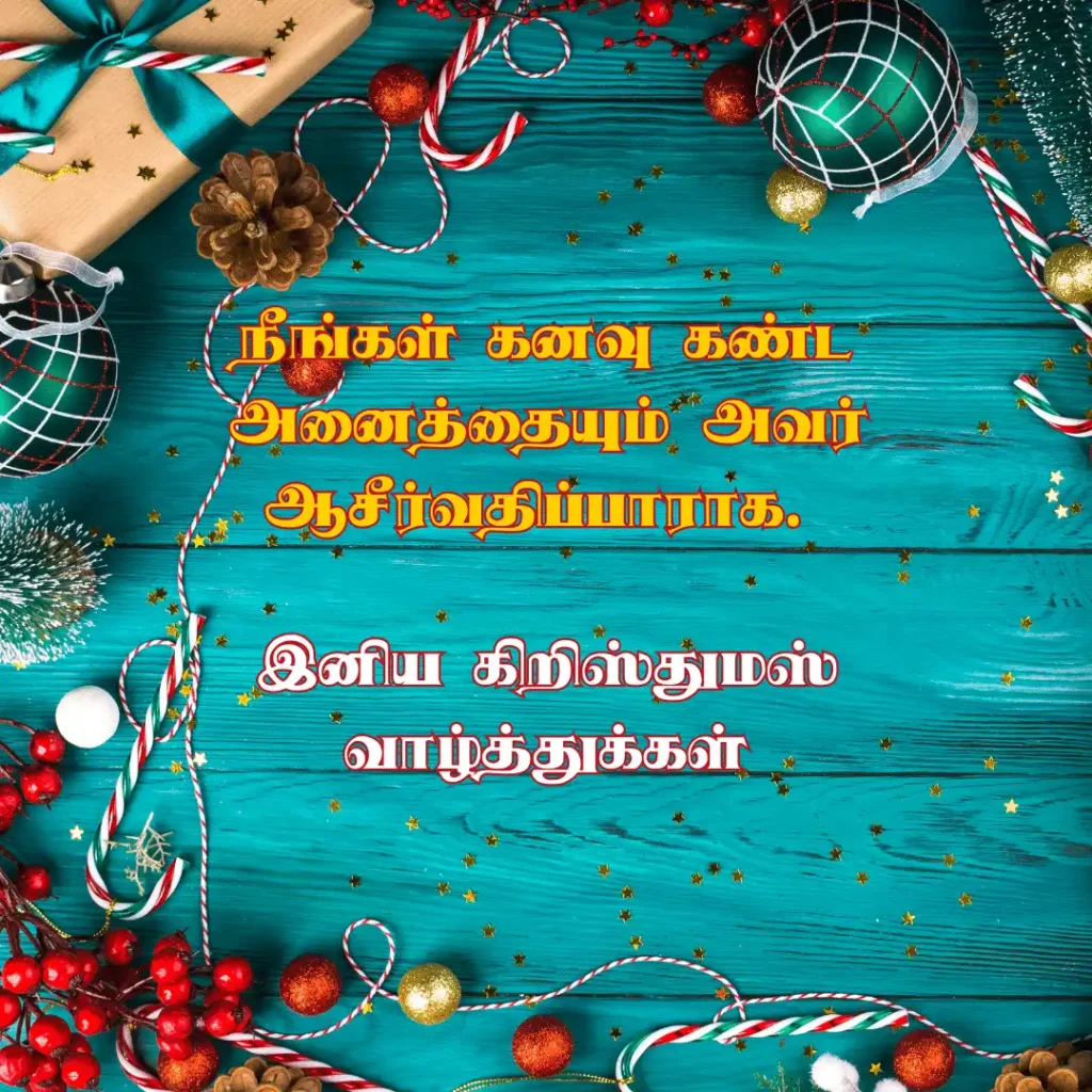 Christmas Wishes in Tamil Text